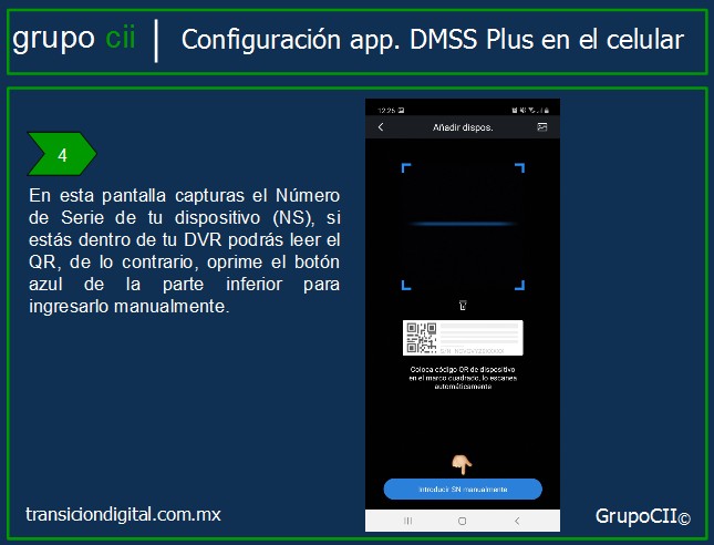 Ingresa Número de Serie QR