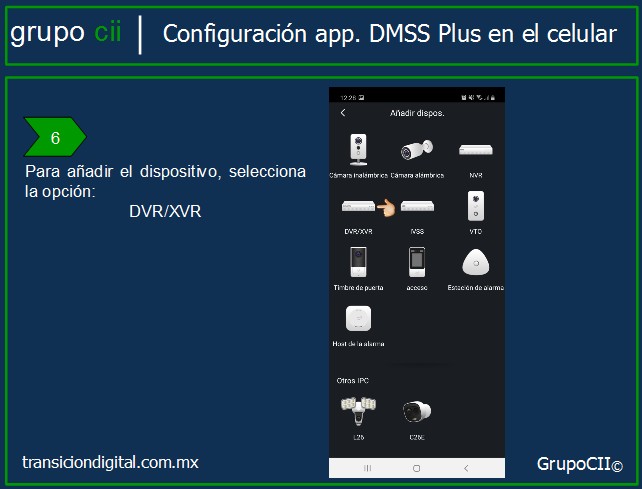 Selección tipo DVR/XVR